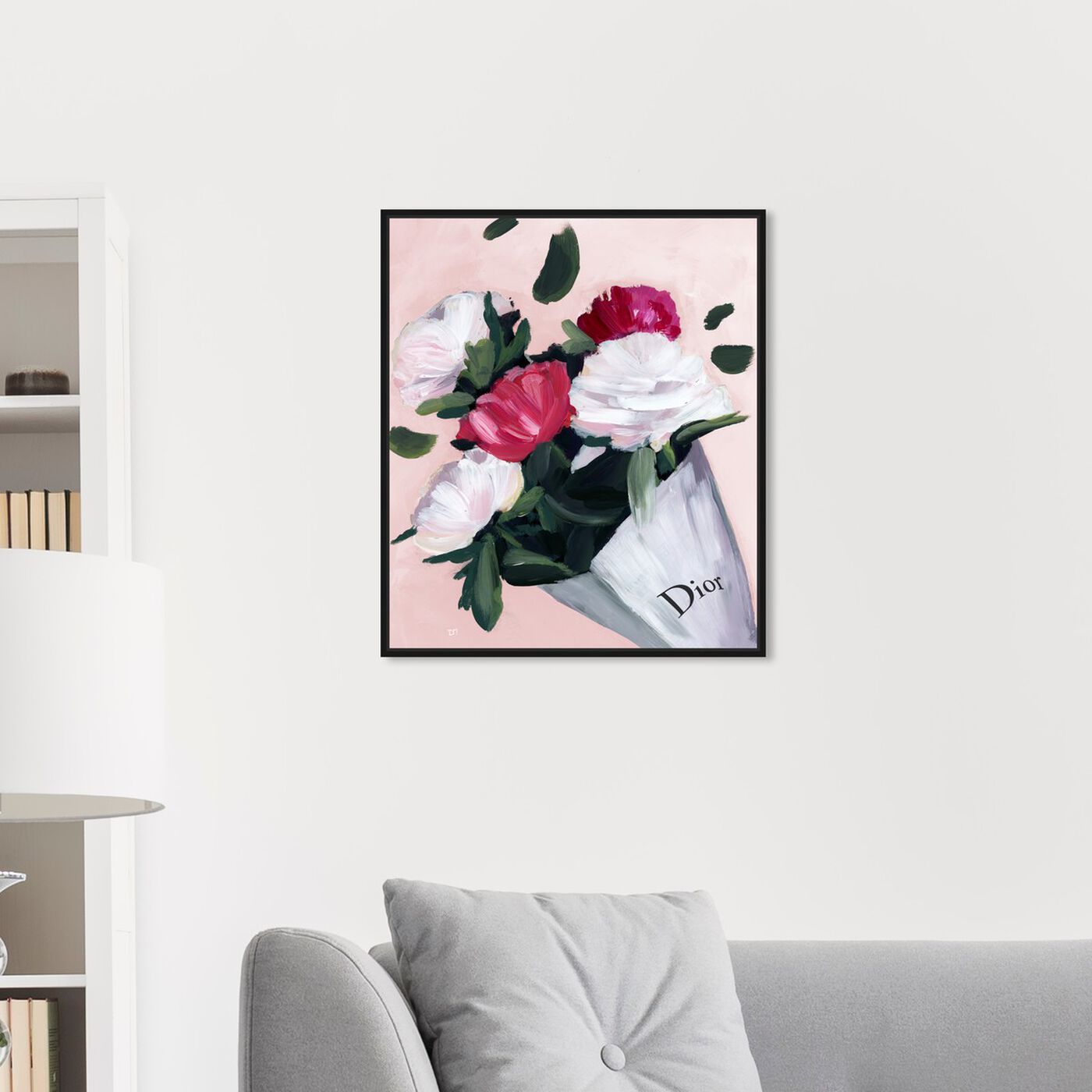 Hanging view of Peony Lover Blush featuring fashion and glam and lifestyle art.