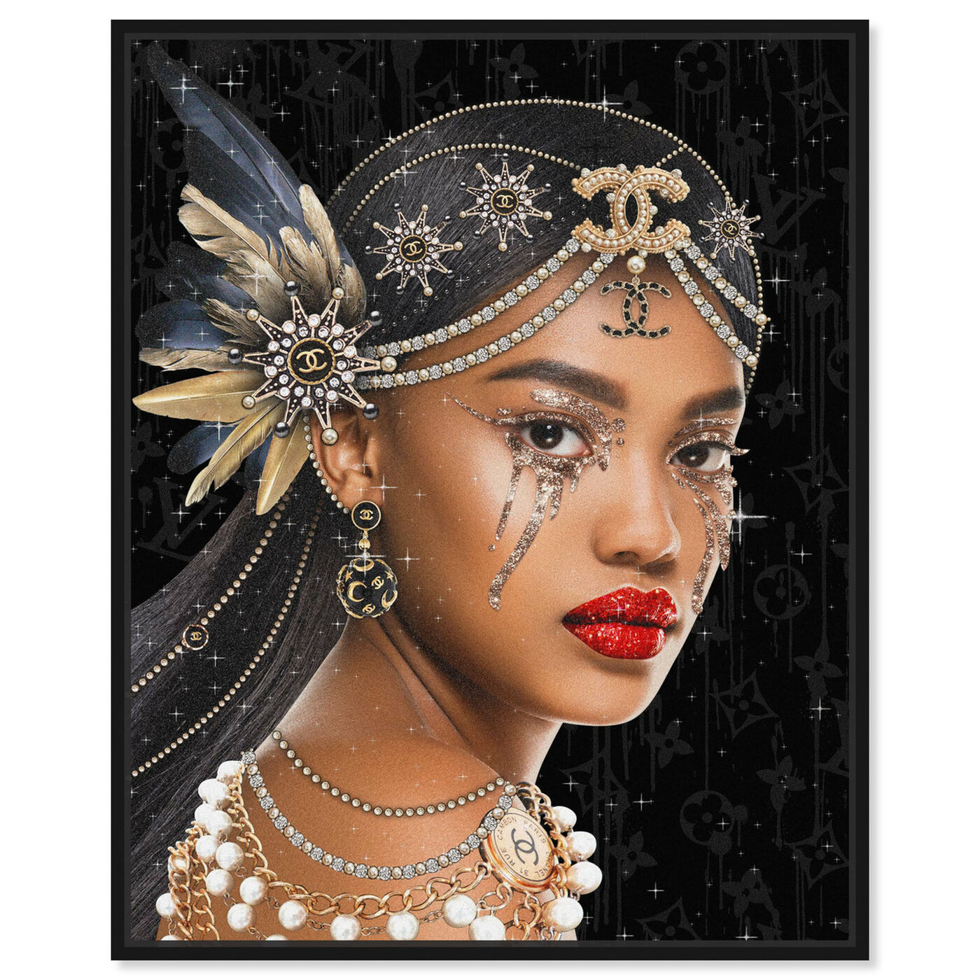 Front view of Haute Queen featuring fashion and glam and portraits art.