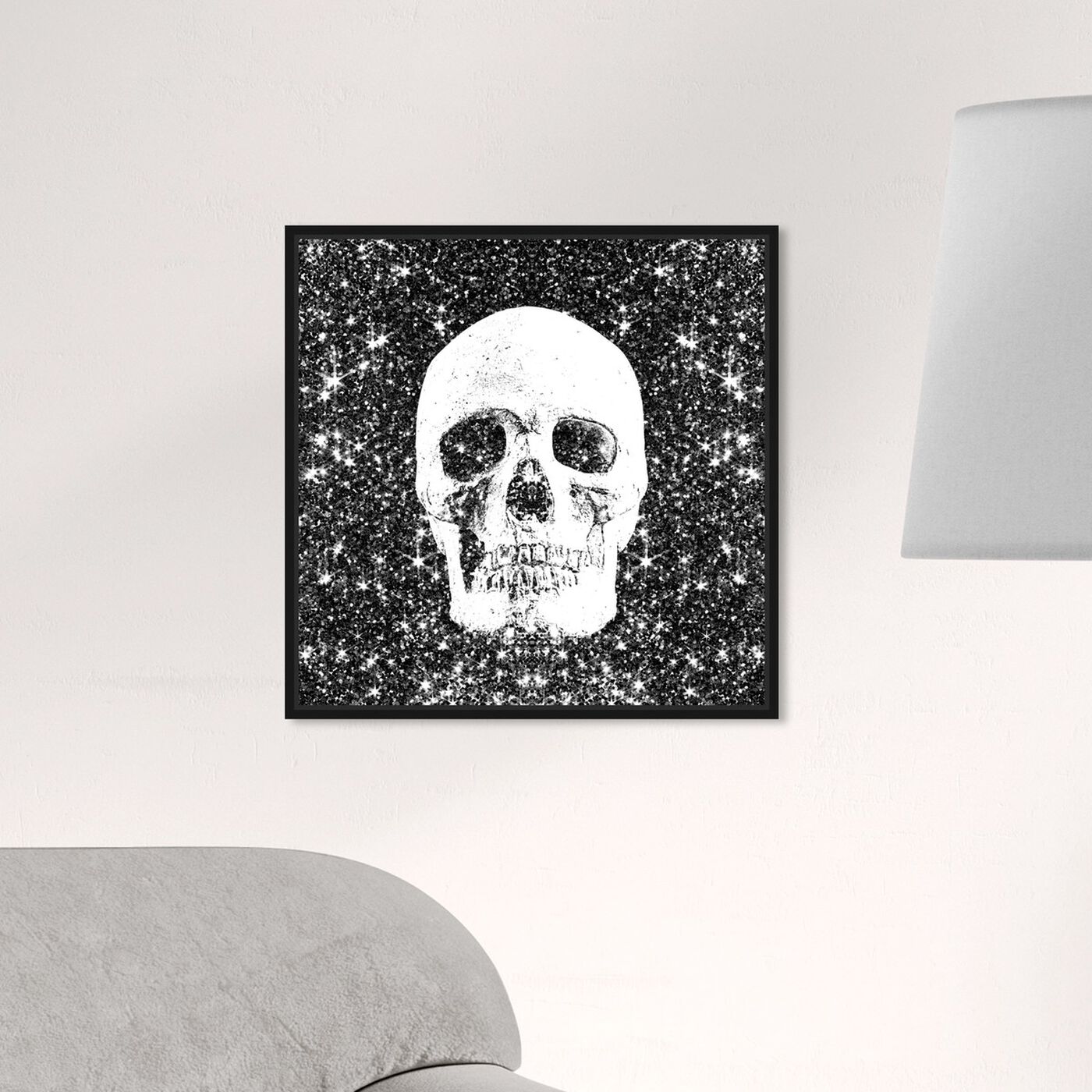 Hanging view of Nightlover Skull featuring fashion and glam and lifestyle art.