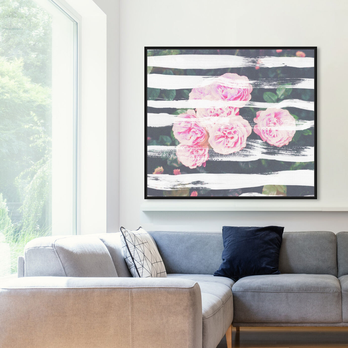 Hanging view of Blooming Strokes featuring floral and botanical and florals art.