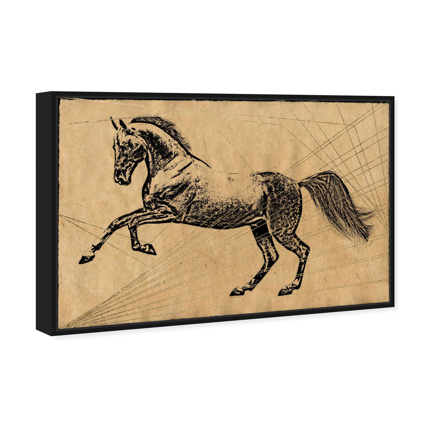 Angled view of Horse Print featuring animals and farm animals art.
