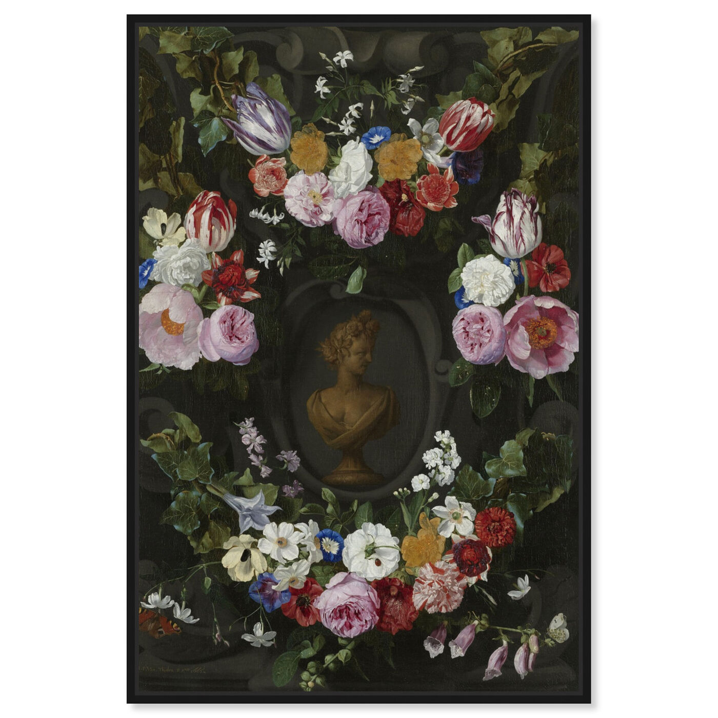Front view of Flower Arrangement X - The Art Cabinet featuring floral and botanical and florals art.