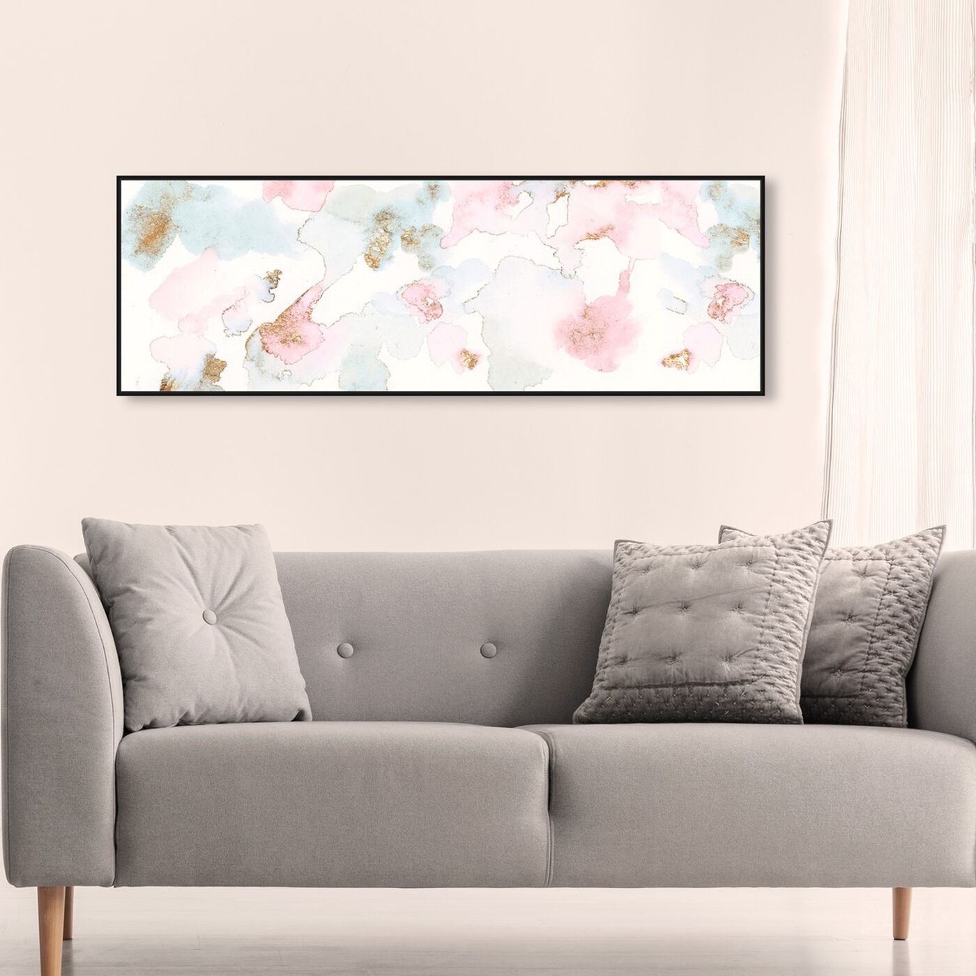 Hanging view of Romantica Sea featuring abstract and watercolor art.