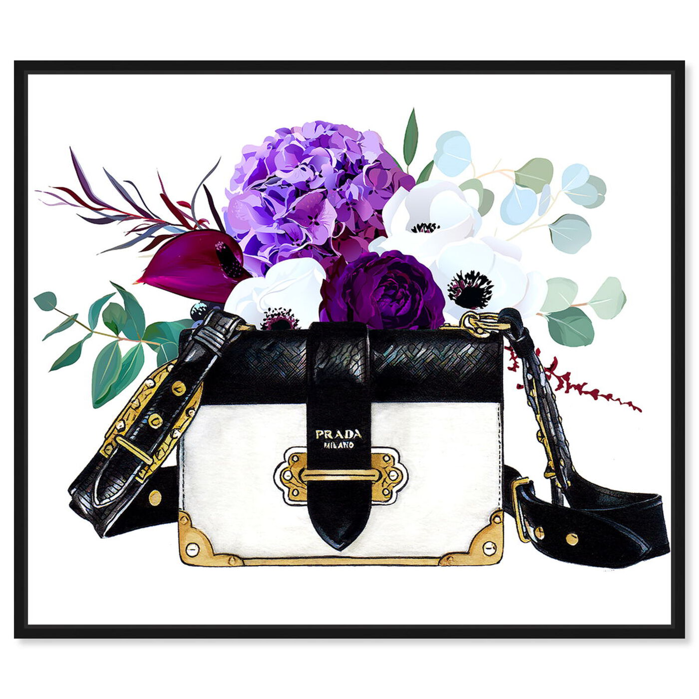 Front view of Doll Memories - Paris Flower Bag featuring fashion and glam and handbags art.