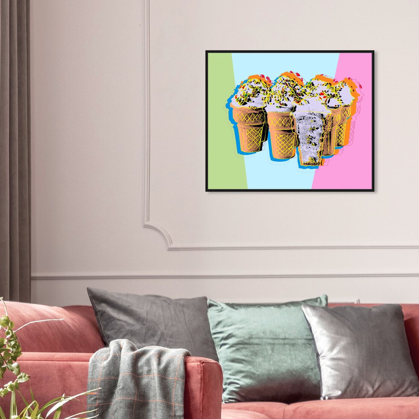 Hanging view of Pastel Ice Cream featuring food and cuisine and ice cream and milkshakes art.