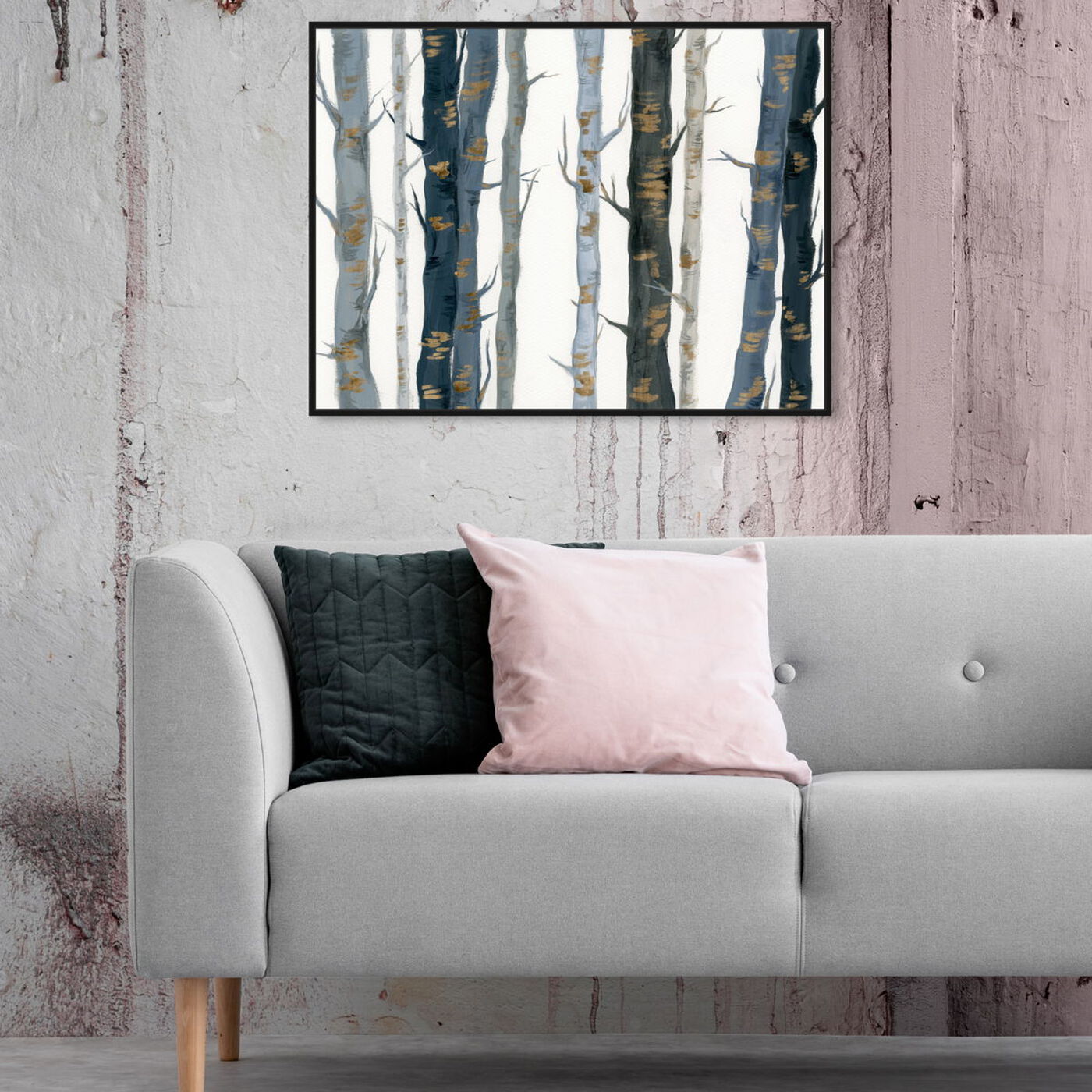 Hanging view of Behind the Woods featuring floral and botanical and trees art.