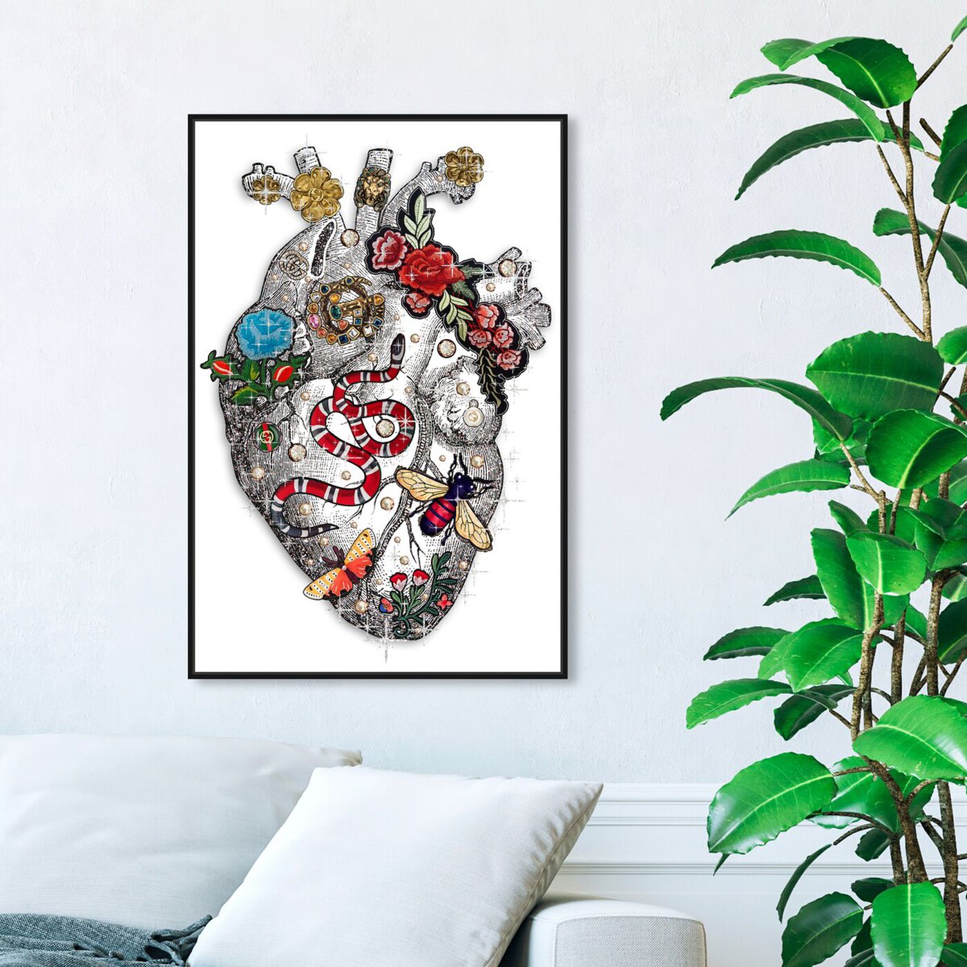 Hanging view of Iconic Heart featuring fashion and glam and jewelry art.