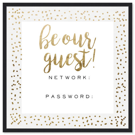 Be Our Guest Wifi Gold Confetti