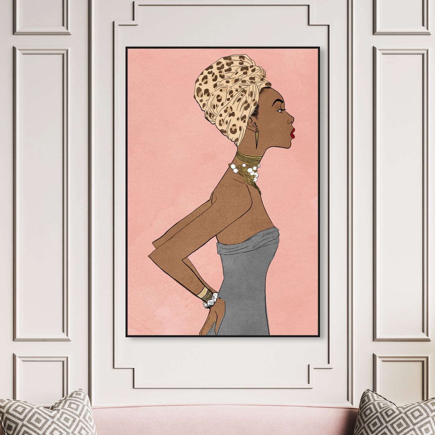 Hanging view of Prowess Queen Blush featuring fashion and glam and portraits art.
