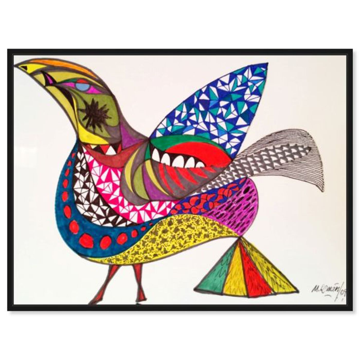 Front view of Bird featuring animals and birds art.