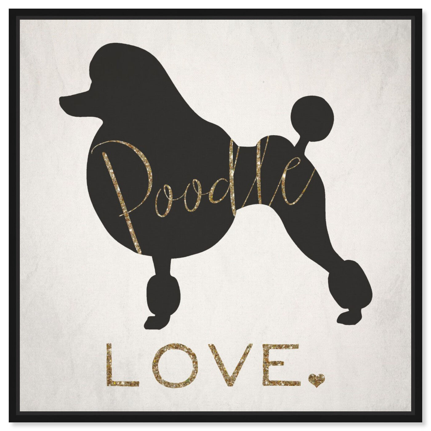 Front view of Poodle Love featuring animals and dogs and puppies art.