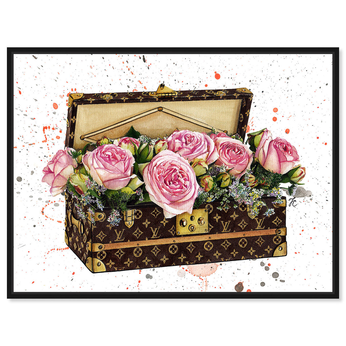 Front view of Doll Memories - Trunk of Roses featuring fashion and glam and travel essentials art.
