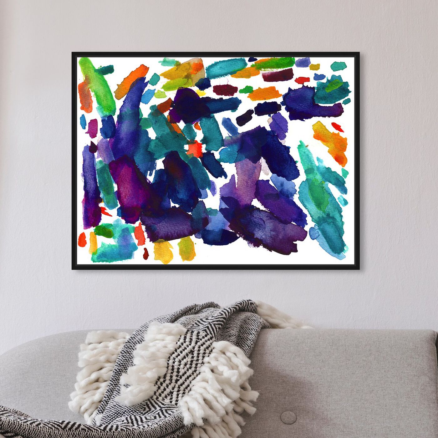 Hanging view of Maja Wronska - Color Palette Flow III featuring abstract and paint art.