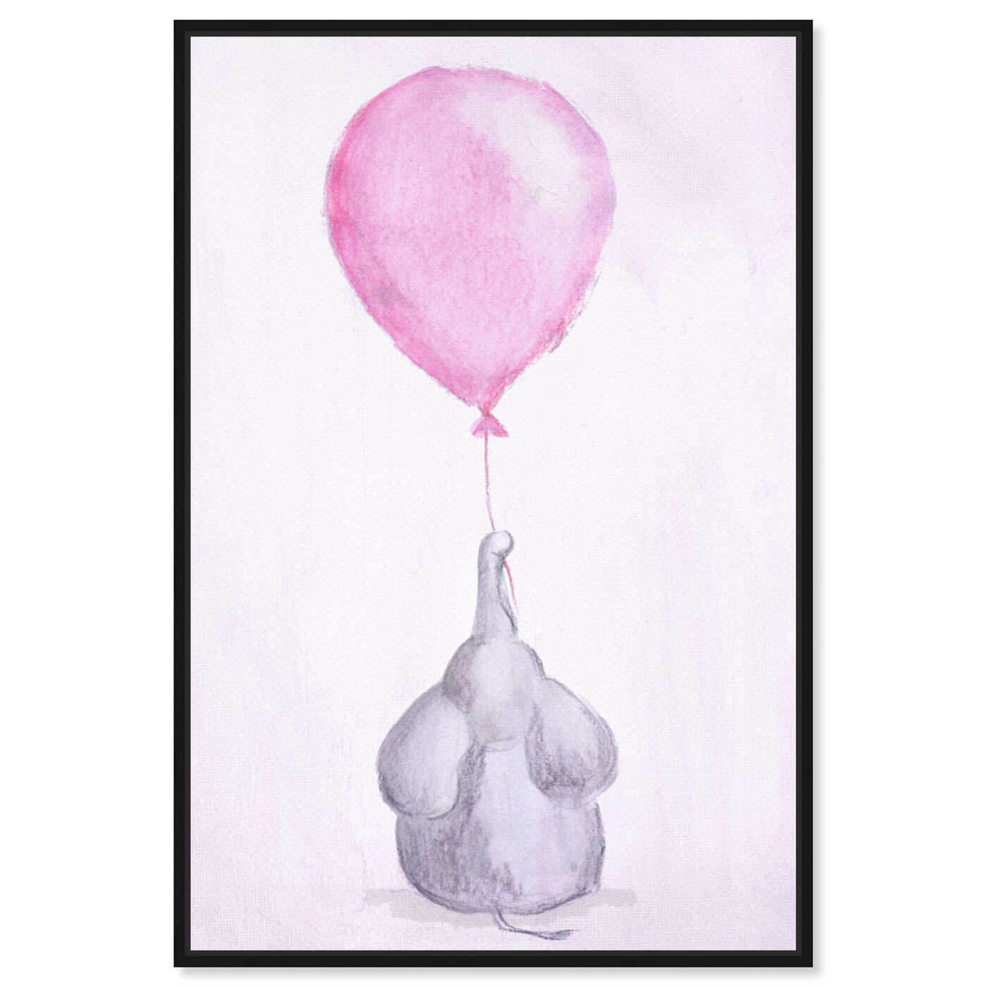 Front view of My Pink Balloon featuring animals and zoo and wild animals art.