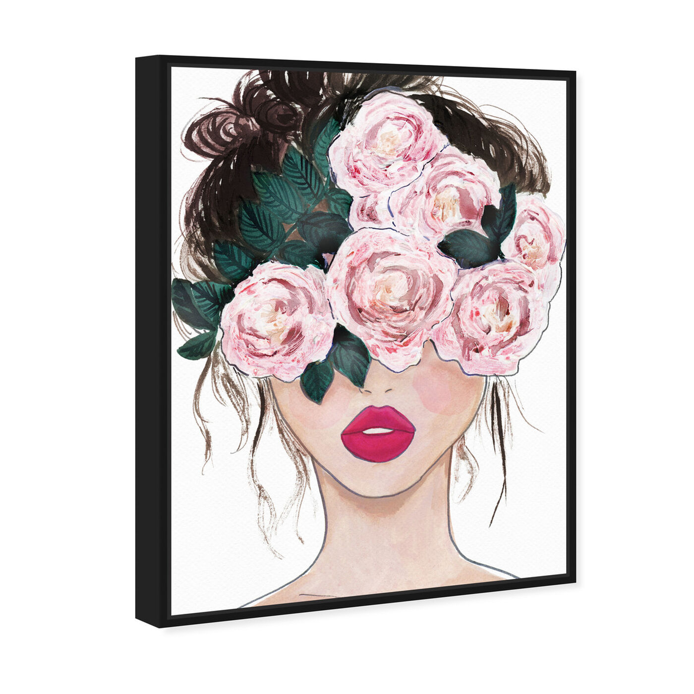 Angled view of Flower Blind featuring floral and botanical and florals art.