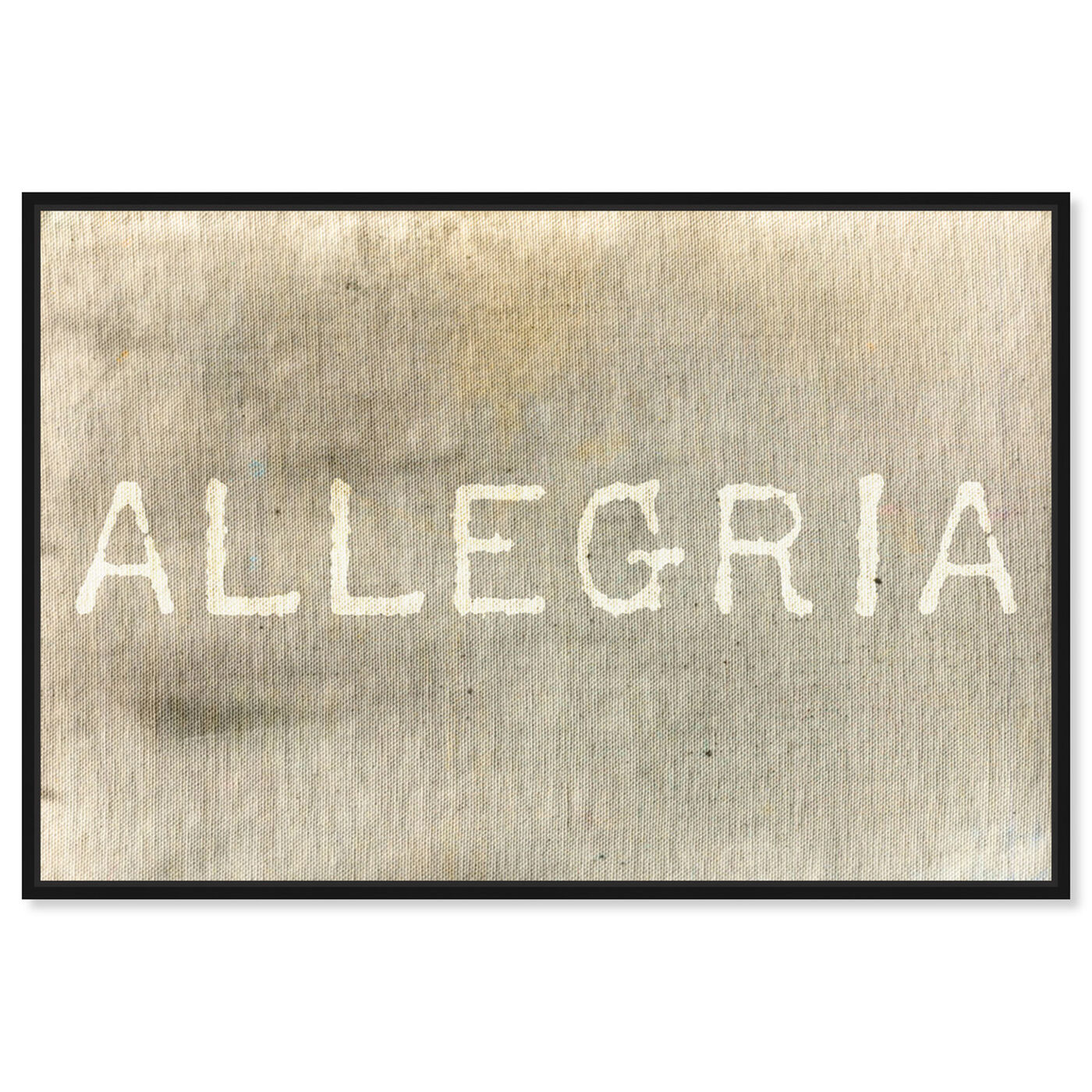 Front view of Allegria featuring typography and quotes and inspirational quotes and sayings art.