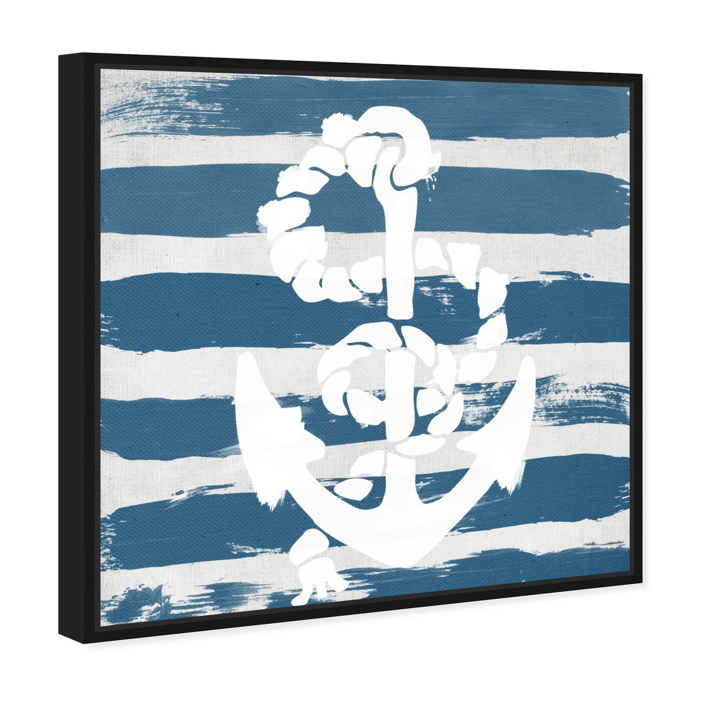Angled view of Anchored to the Ocean Blue featuring nautical and coastal and nautical watercrafts art.
