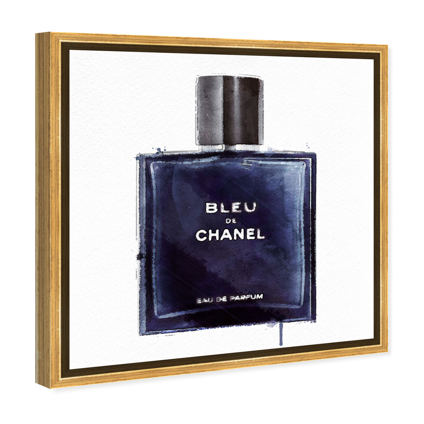 Angled view of Men Perfume Monsieur Bleu featuring fashion and glam and perfumes art.
