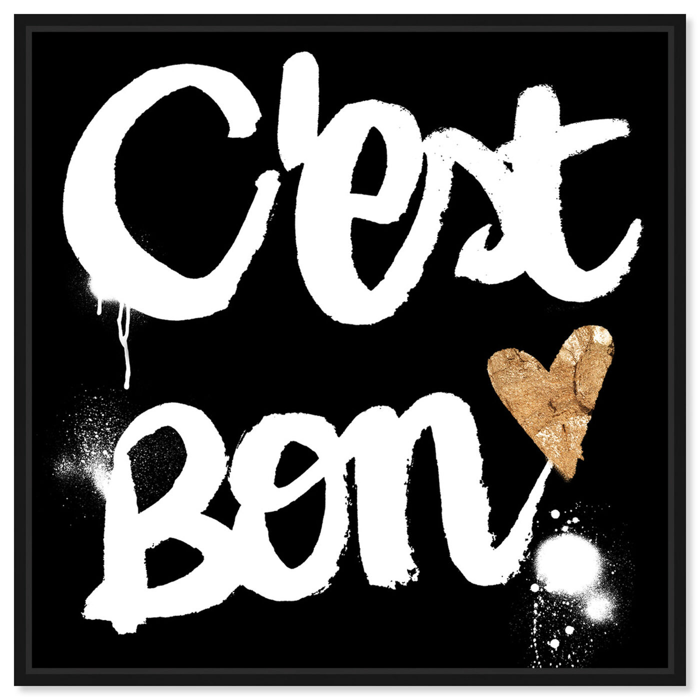 Front view of C Est Bon featuring typography and quotes and motivational quotes and sayings art.