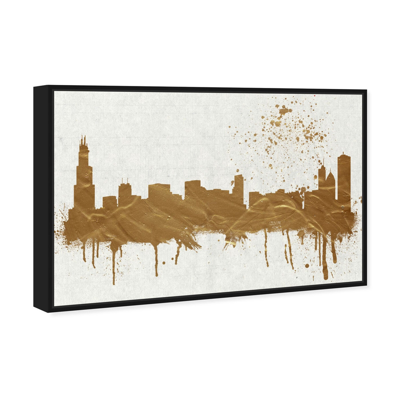 Angled view of Chicago Skyline II featuring cities and skylines and united states cities art.