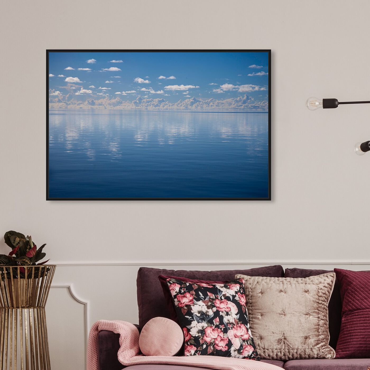 Hanging view of A Flat Ocean by David Fleetham featuring nature and landscape and nature art.