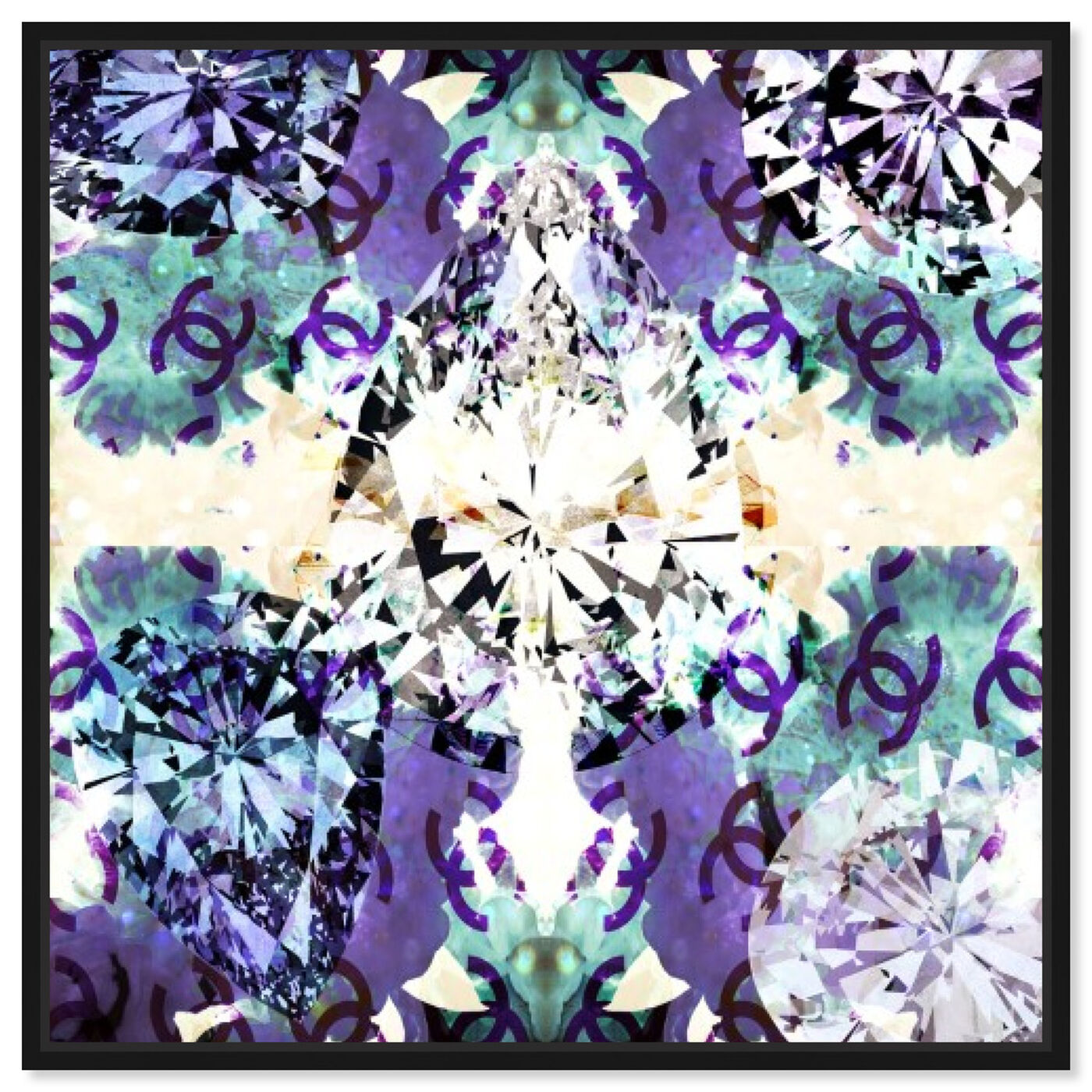 Front view of Hypnotiq featuring abstract and crystals art.