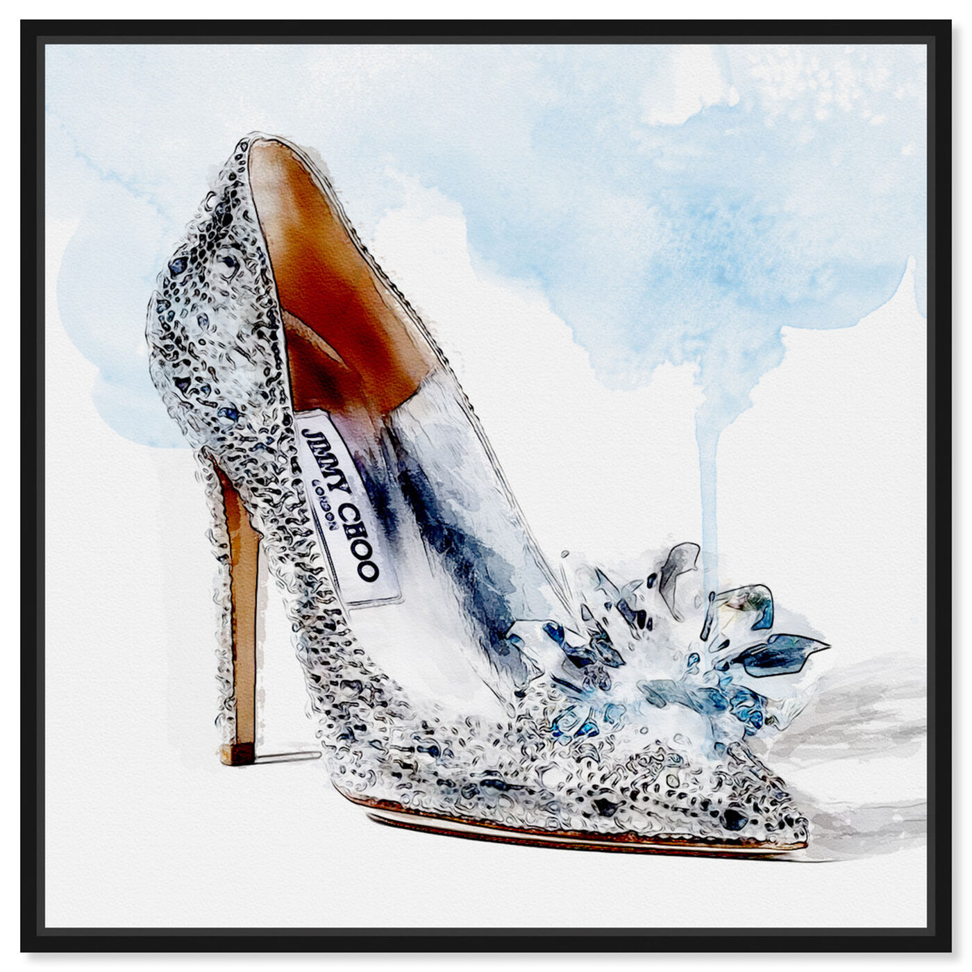 Front view of Crystal Shoe featuring fashion and glam and shoes art.