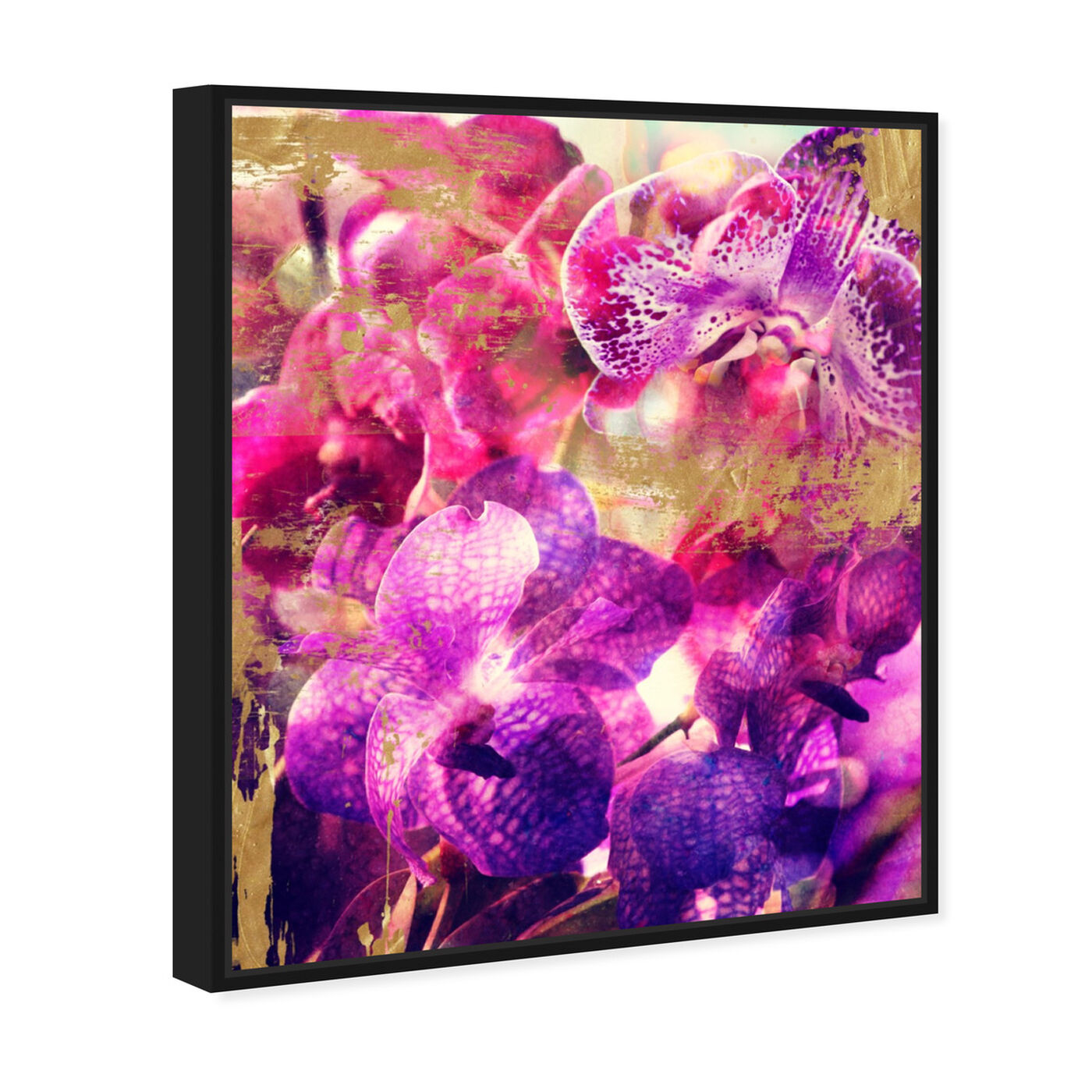 Angled view of Orchid Gold featuring floral and botanical and florals art.