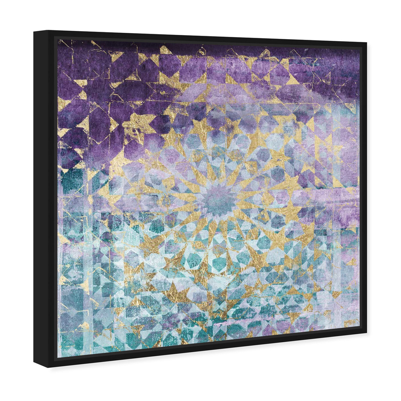 Angled view of Viridian Violet Mandala featuring abstract and patterns art.