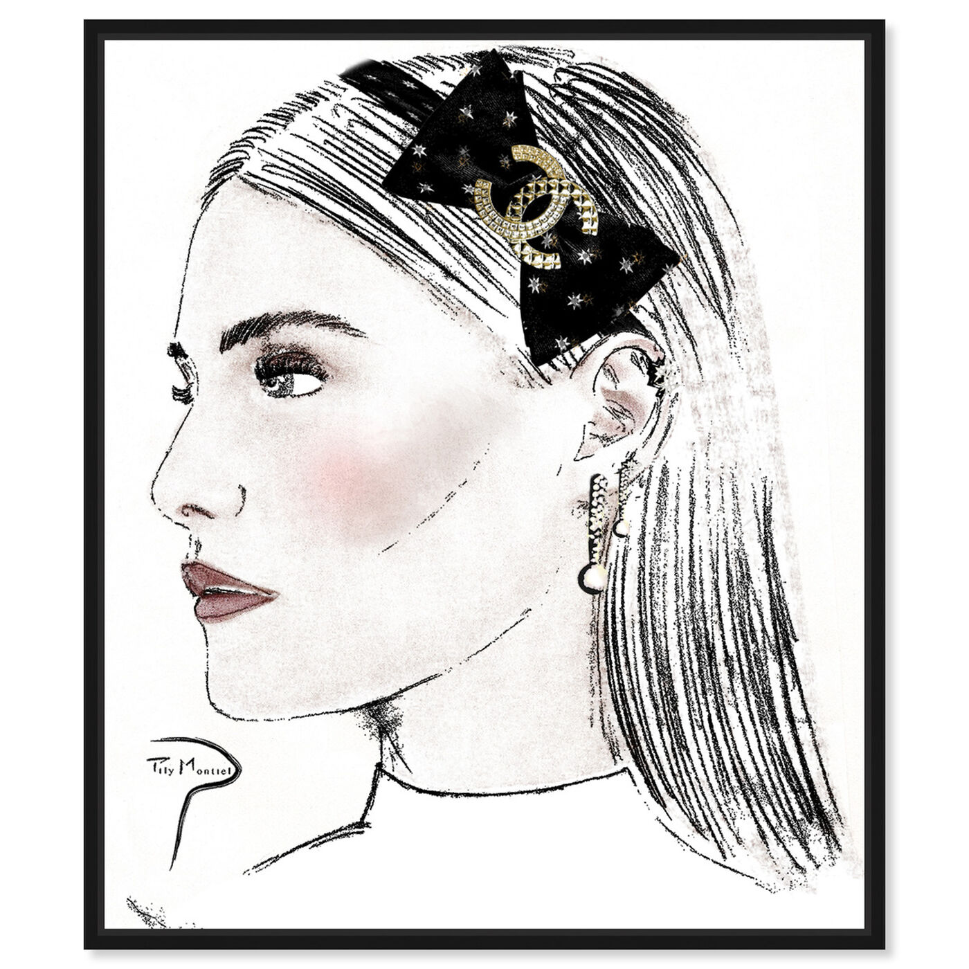 Front view of Pily Montiel - PROFILE GIRL PENCIL featuring fashion and glam and portraits art.