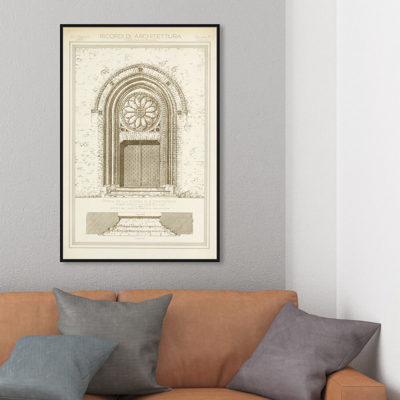 Hanging view of Porta Della Chiesa Di S Cristoforo - The Art Cabinet featuring architecture and buildings and structures art.