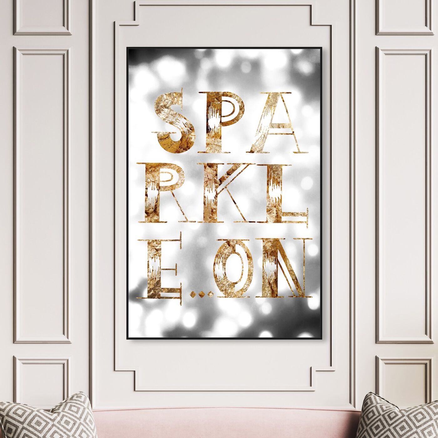 Hanging view of Typo Sparkle featuring typography and quotes and beauty quotes and sayings art.