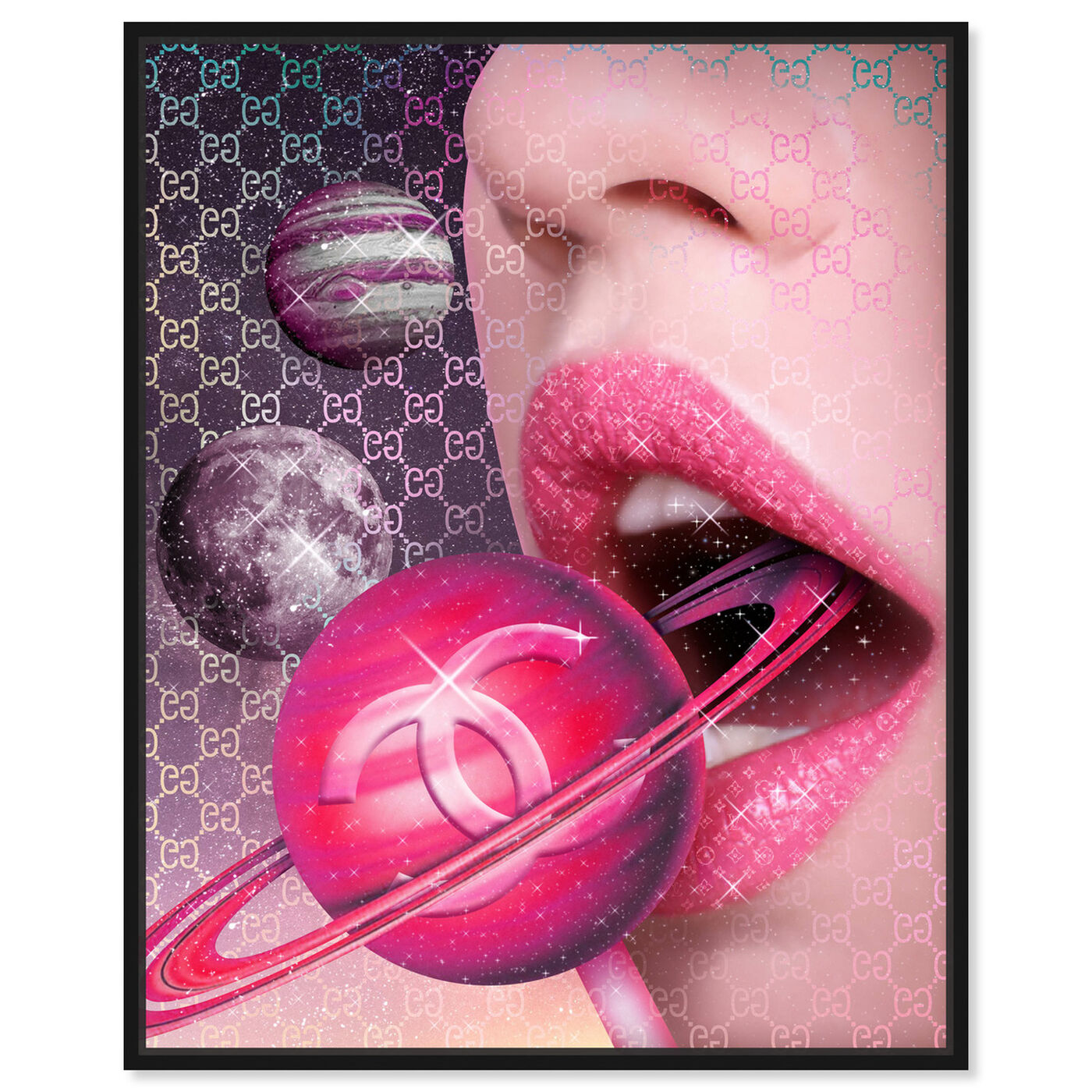 Front view of Cosmic Kiss featuring astronomy and space and solar system art.