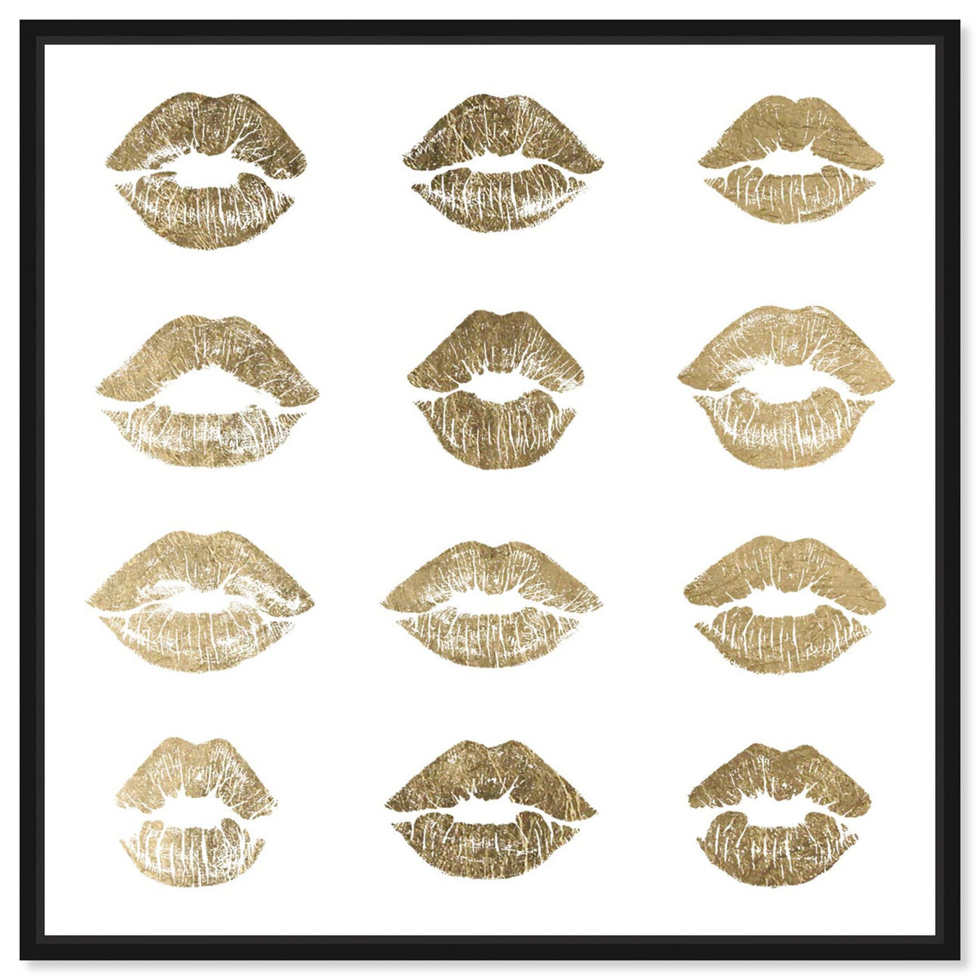 Front view of 24k Kisses featuring fashion and glam and lips art.