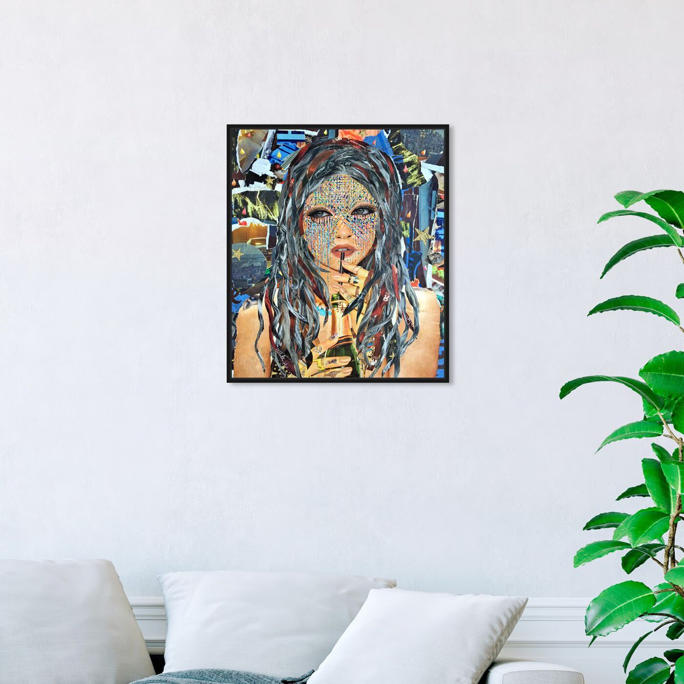 Hanging view of Rose All Day by Katy Hirschfeld featuring fashion and glam and portraits art.