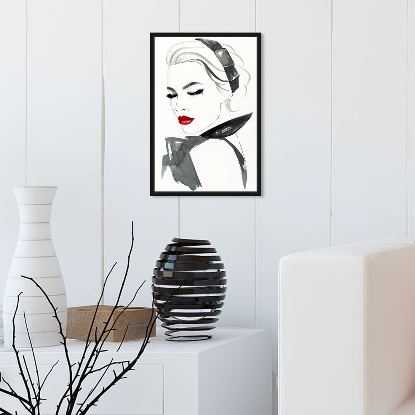 Hanging view of Modest Modern Lady featuring fashion and glam and portraits art.