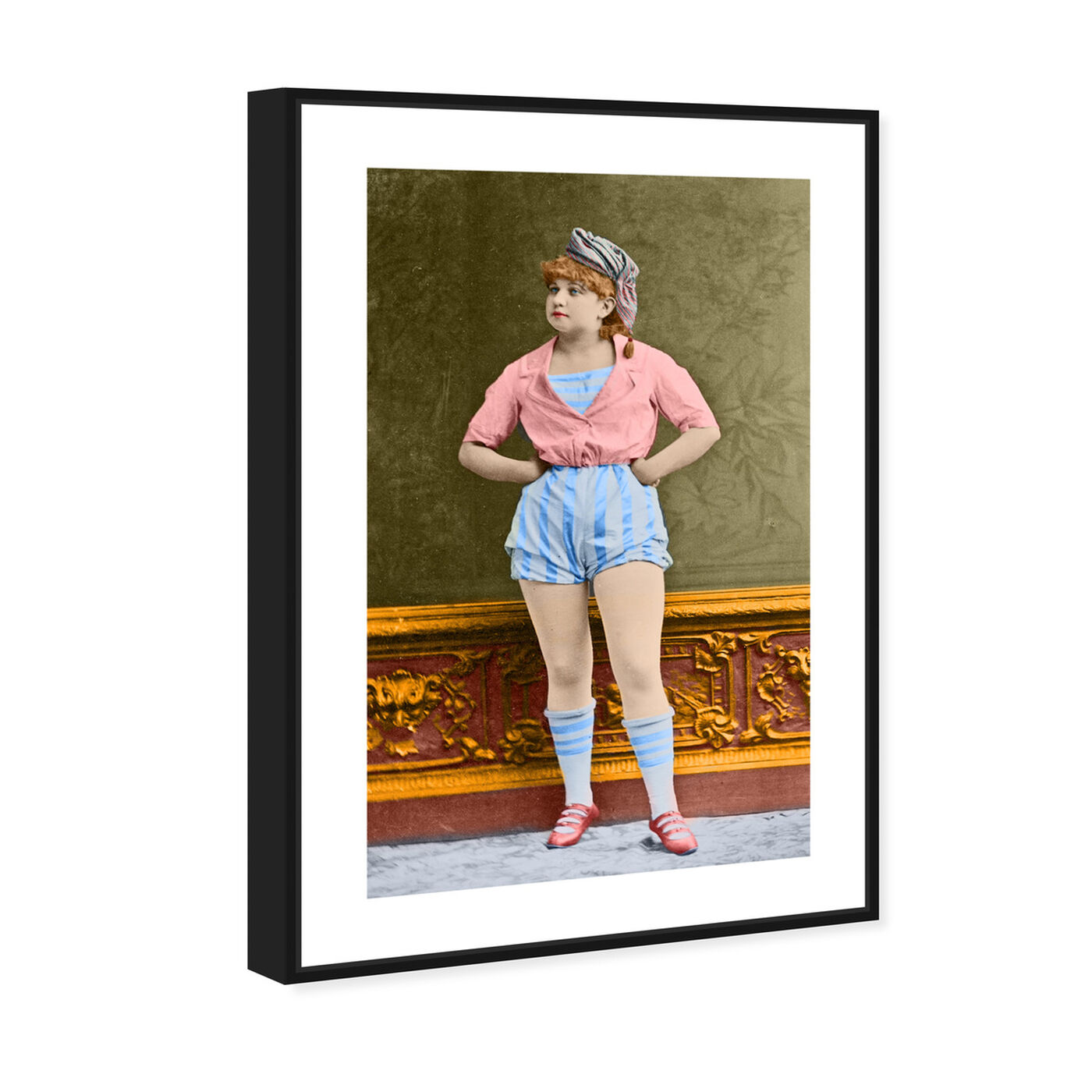 Angled view of Vintage Woman featuring people and portraits and portraits art.