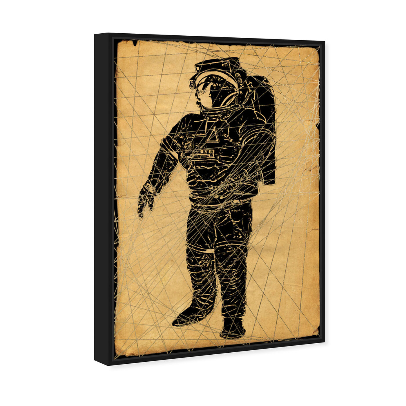 Angled view of Spaceman Print featuring astronomy and space and astronaut art.