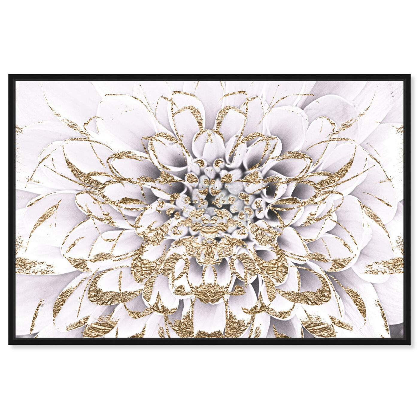 Front view of Floralia Blanc featuring floral and botanical and florals art.
