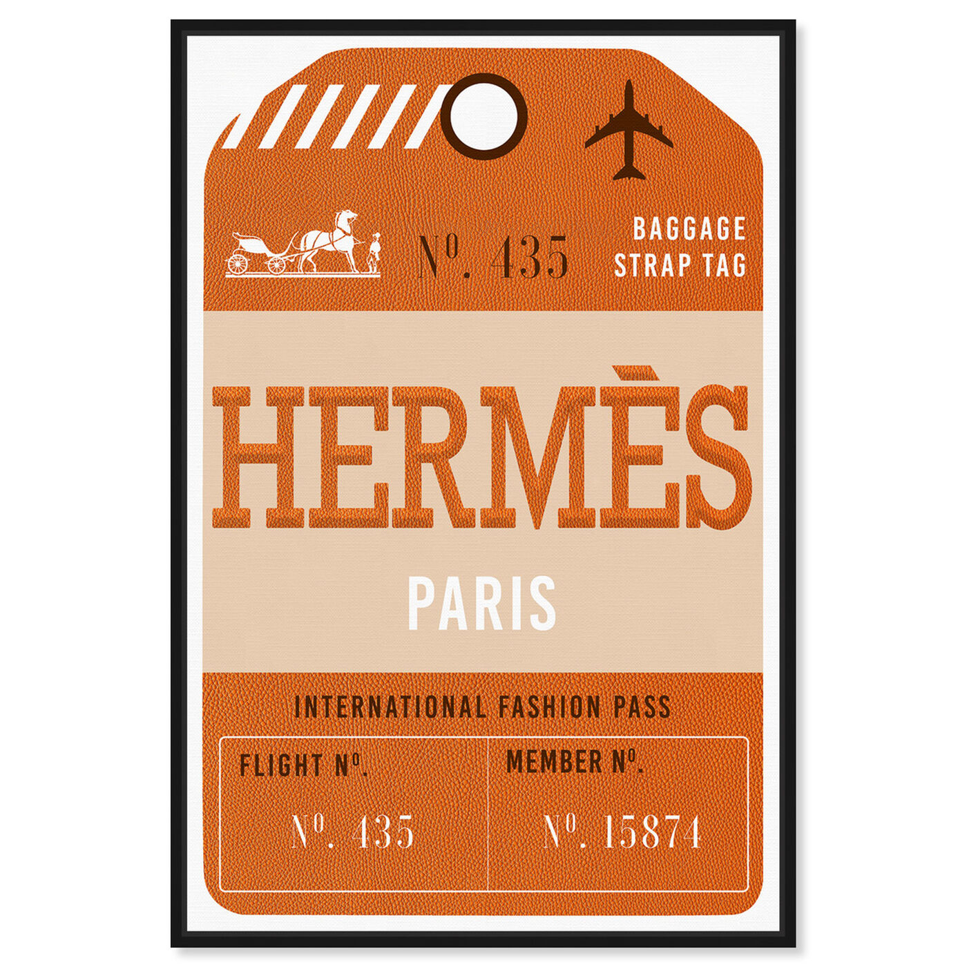 Front view of Paris Fashion Luggage Tag featuring fashion and glam and lifestyle art.