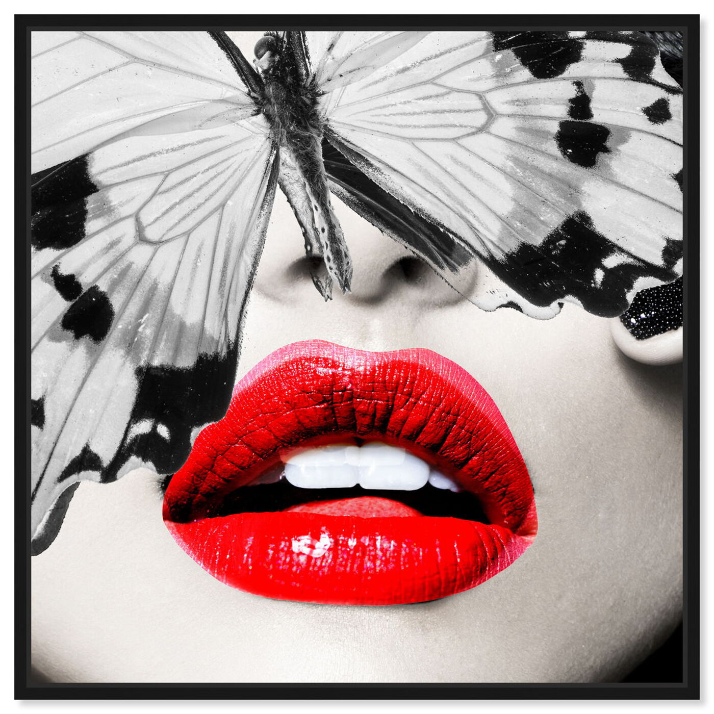 Front view of Butterfly Lips featuring fashion and glam and lips art.