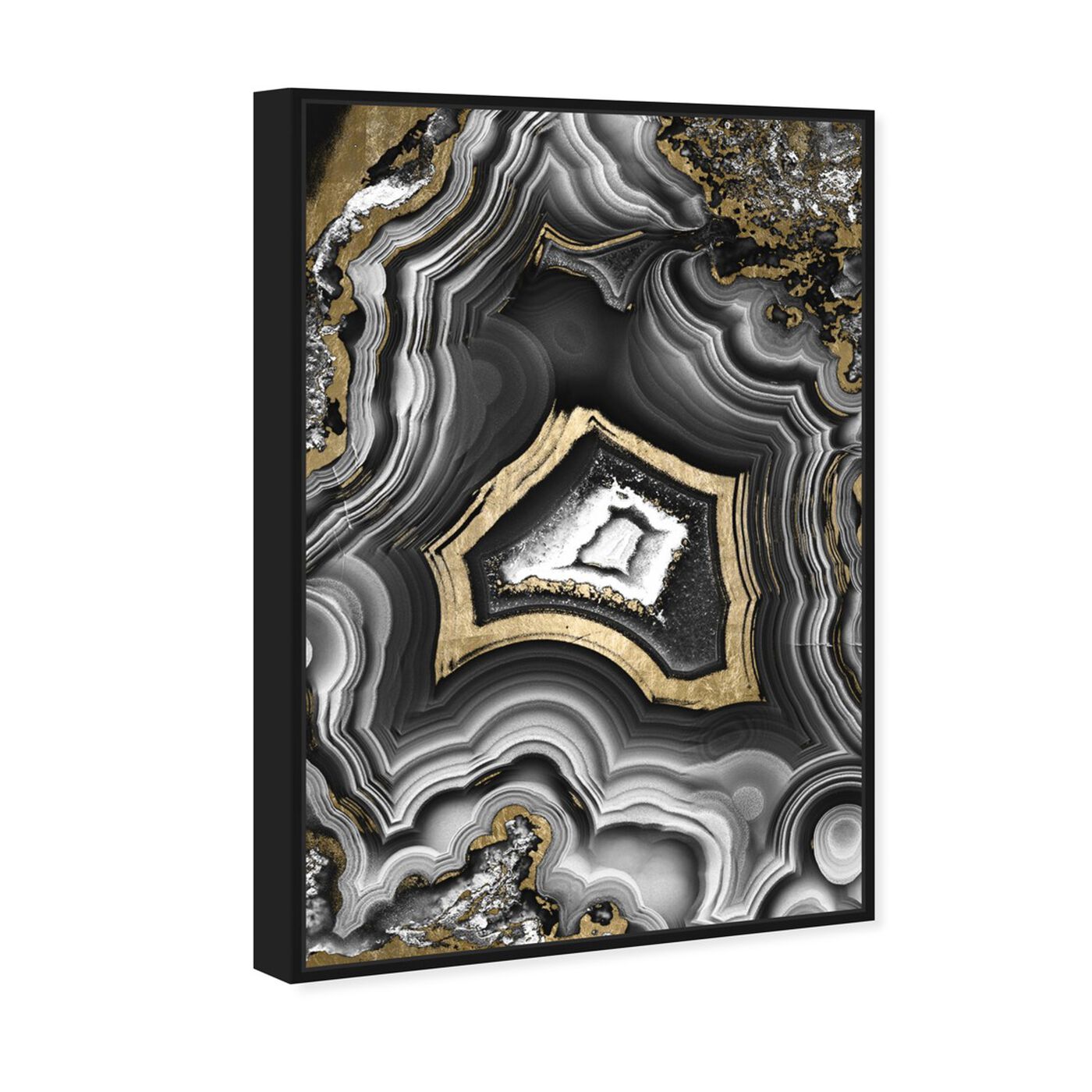 Angled view of AdoreGeo featuring abstract and crystals art.