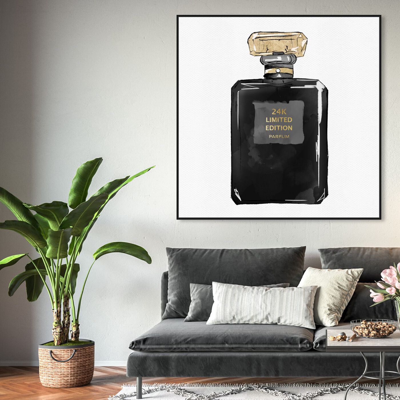 Dark Perfume Gold  Wall Art by Oliver Gal