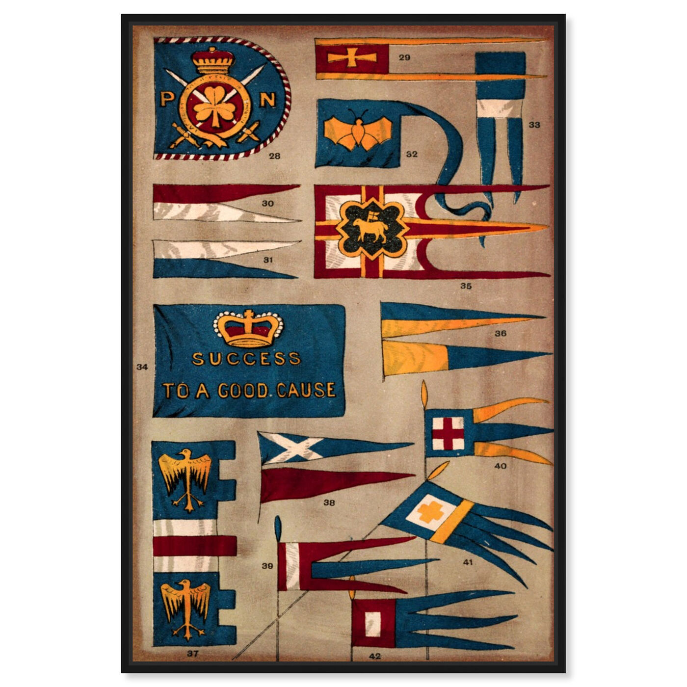 Front view of Kingdom Flags featuring maps and flags and flags art.
