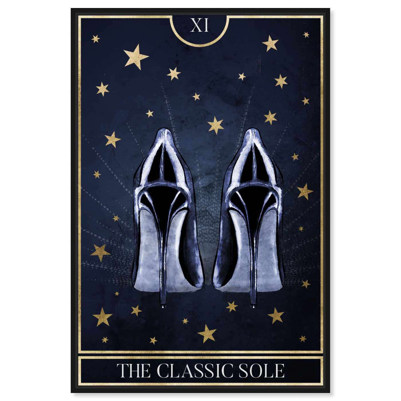 Front view of The Classic Sole Tarot Mystic featuring fashion and glam and shoes art.