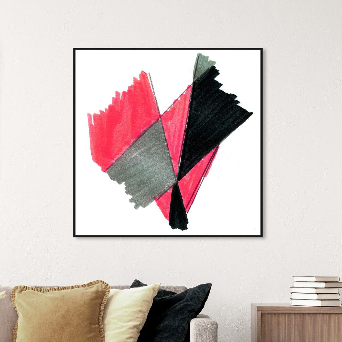 Hanging view of MonHeart featuring abstract and geometric art.