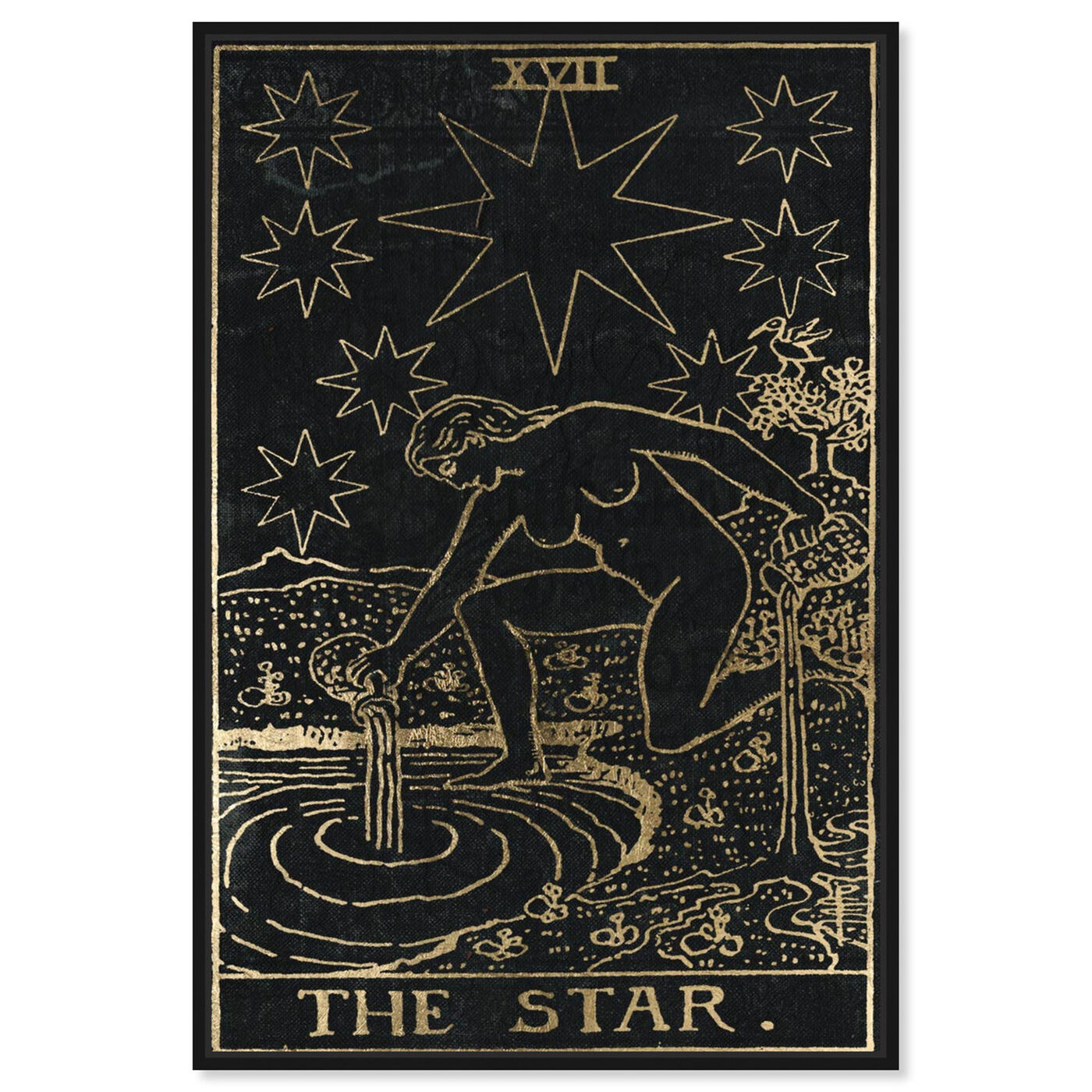 Front view of The Star Tarot featuring astronomy and space and zodiac art.