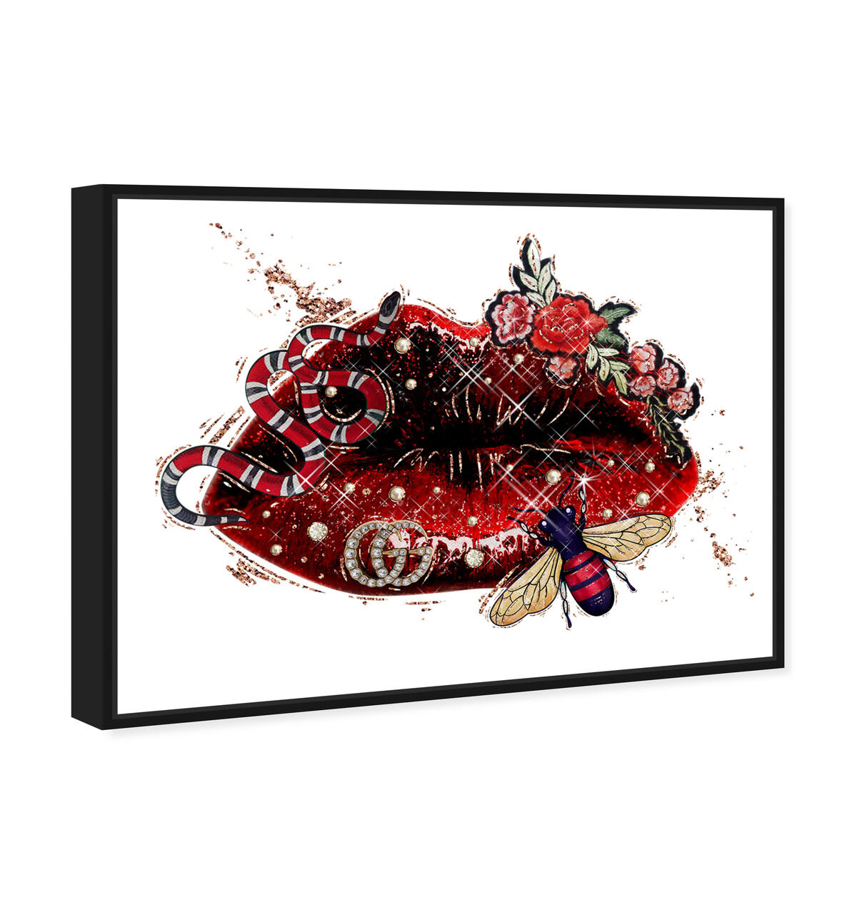 Firenze Hot Lips | Fashion and Glam Wall Art by Oliver Gal