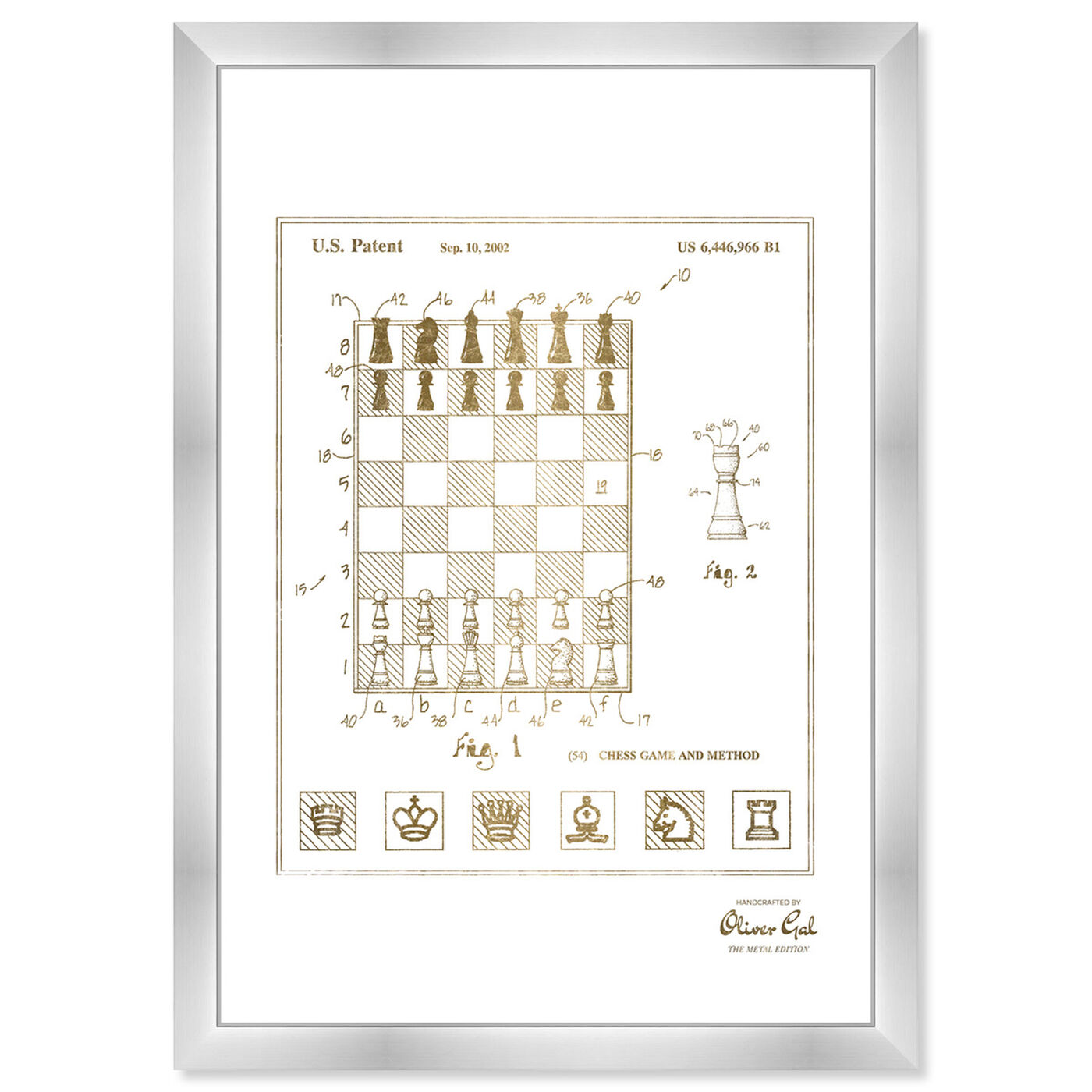 Front view of Chess game and method 2000 II Gold featuring entertainment and hobbies and board games art.