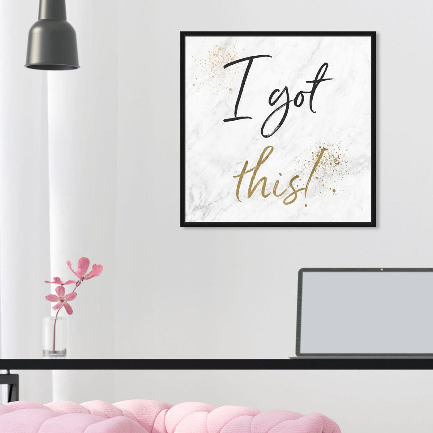 Hanging view of I Got This Gold and Marble featuring typography and quotes and inspirational quotes and sayings art.